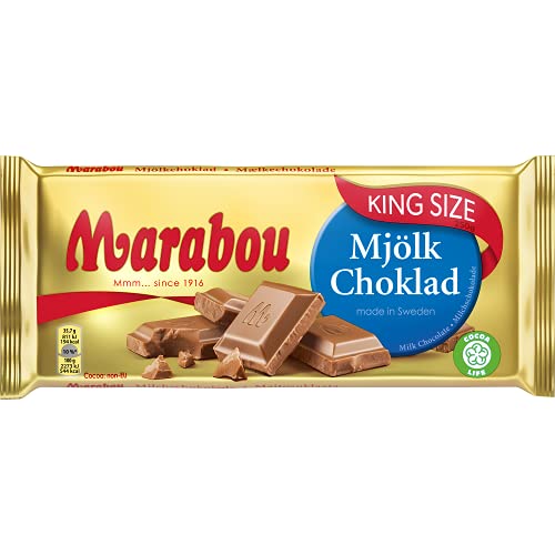 Marabou mjölk choklad 15 x 250 g – zartschmelzende Milchschokolade aus Schweden – einzigartig leckere schwedische Süßigkeit aus natürlichen Zutaten – Vollmilch