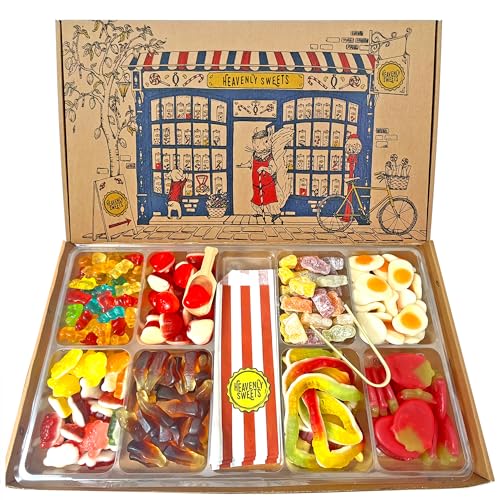 Süßigkeiten Box 1.2 kg Süssigkeiten Box, Geschenkbox Süßwarenladen, Gummibärchen, Großpackung, Geschenke - Heavenly Sweets