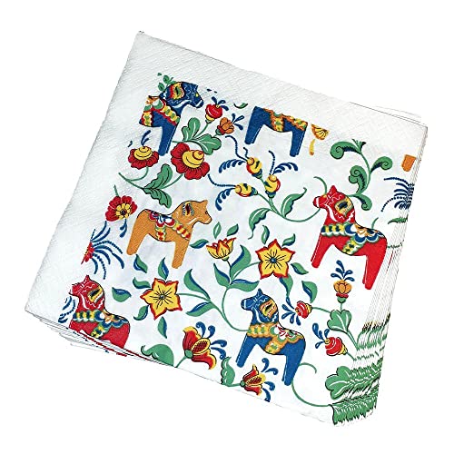 Arvidssons Textil Leksand Mini Weiß Papierserviette 33x33 cm 20er Pack