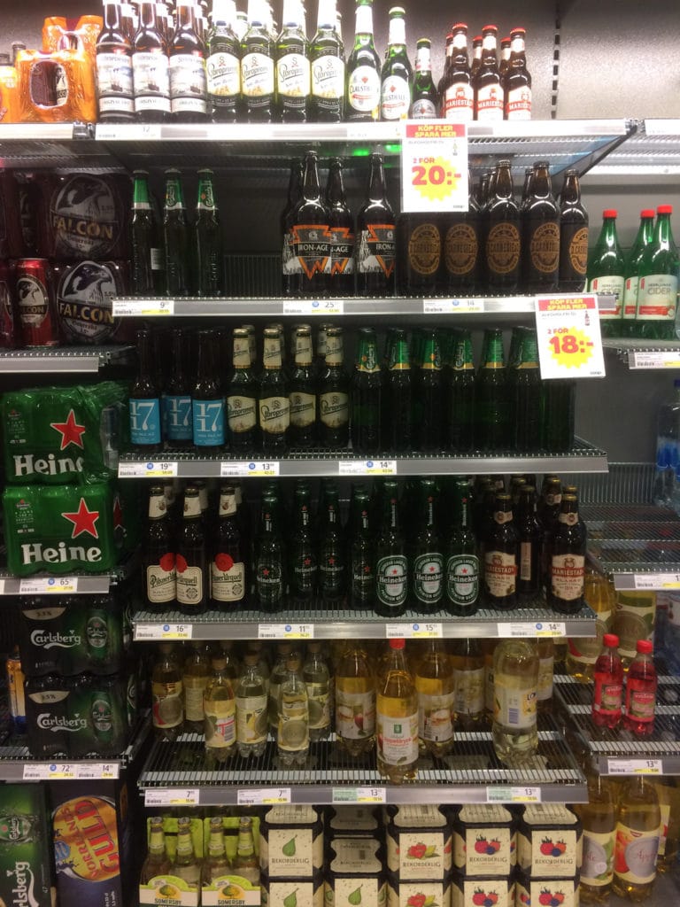 Biersortiment Schweden