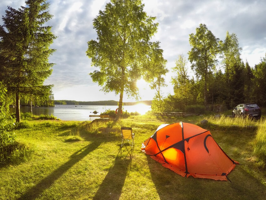 schweden camping trip