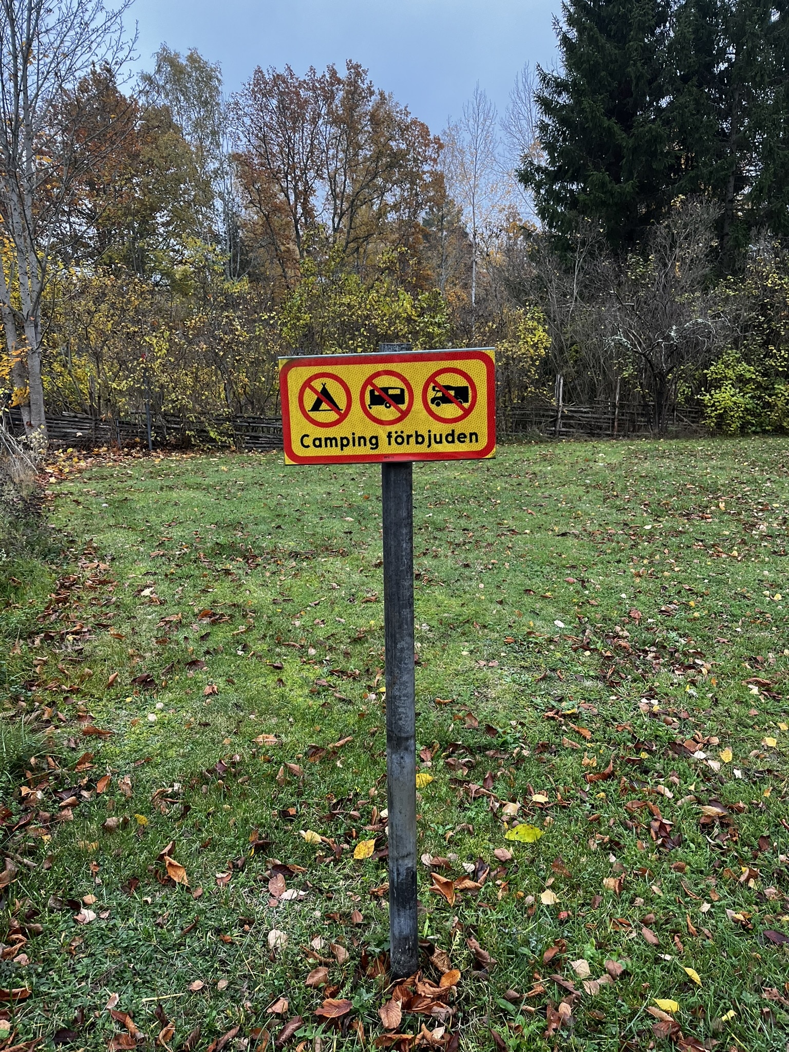 Camping verboten