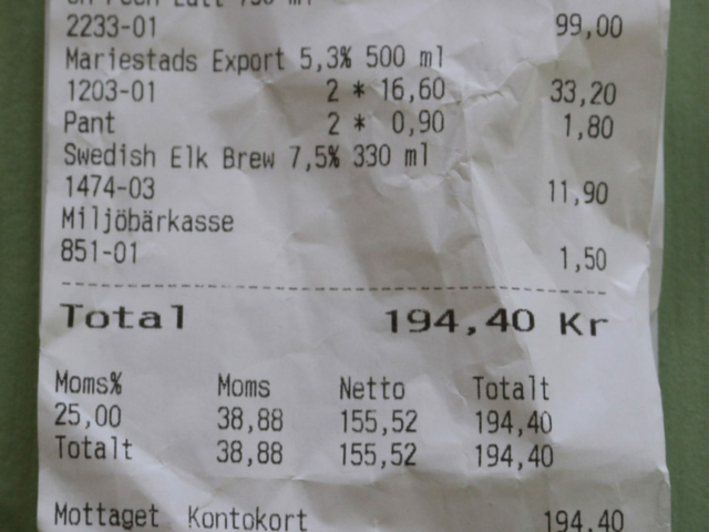 Alkohol in Schweden