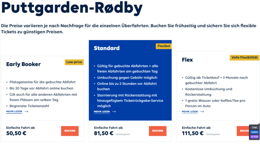 Fähre von Puttgarden nach Rødby Preise, Tickets und Fahrplan Authentisch